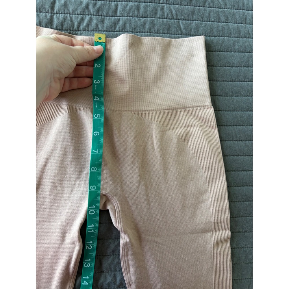 SET ACTIVE SCULPTFLEX High Waisted Ribbed Leggings Mauve Rose‎ Pink Small - Picture 6 of 9